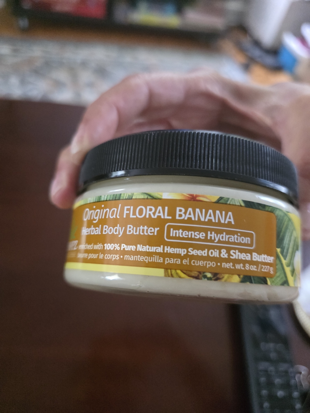 Hempz Original Floral Banana Body Butter - Yellow and Black